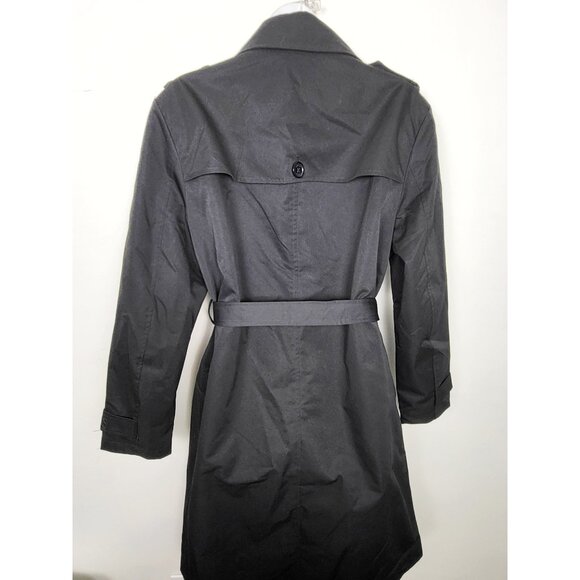 Guess black double breasted belted trench coat. Size medium - Picture 4 of 6